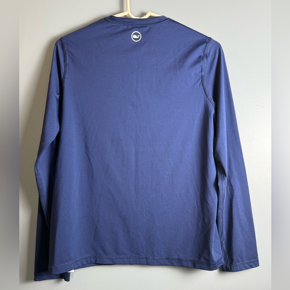 Vineyard Vines Performance Navy Rash Guard LS Poly Blend Whale Logo kidSz L (14) - Picture 2 of 8